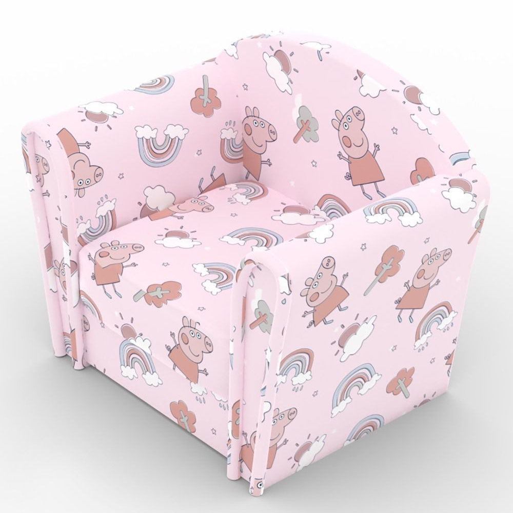 Maspeth Fabric Armchair In Pig Pink