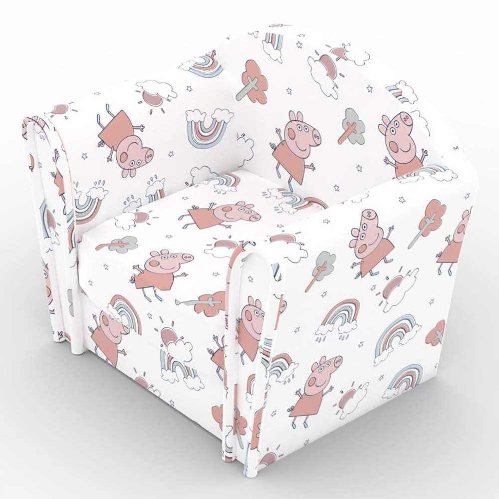 Maspeth Fabric Armchair In Pig White