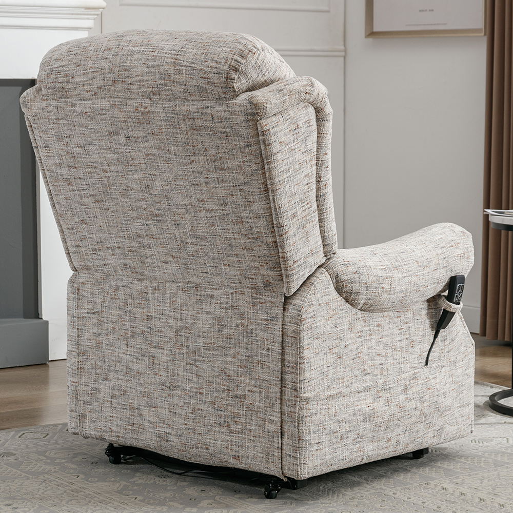 Maspeth Fabric Electric Recliner Chair In Frost