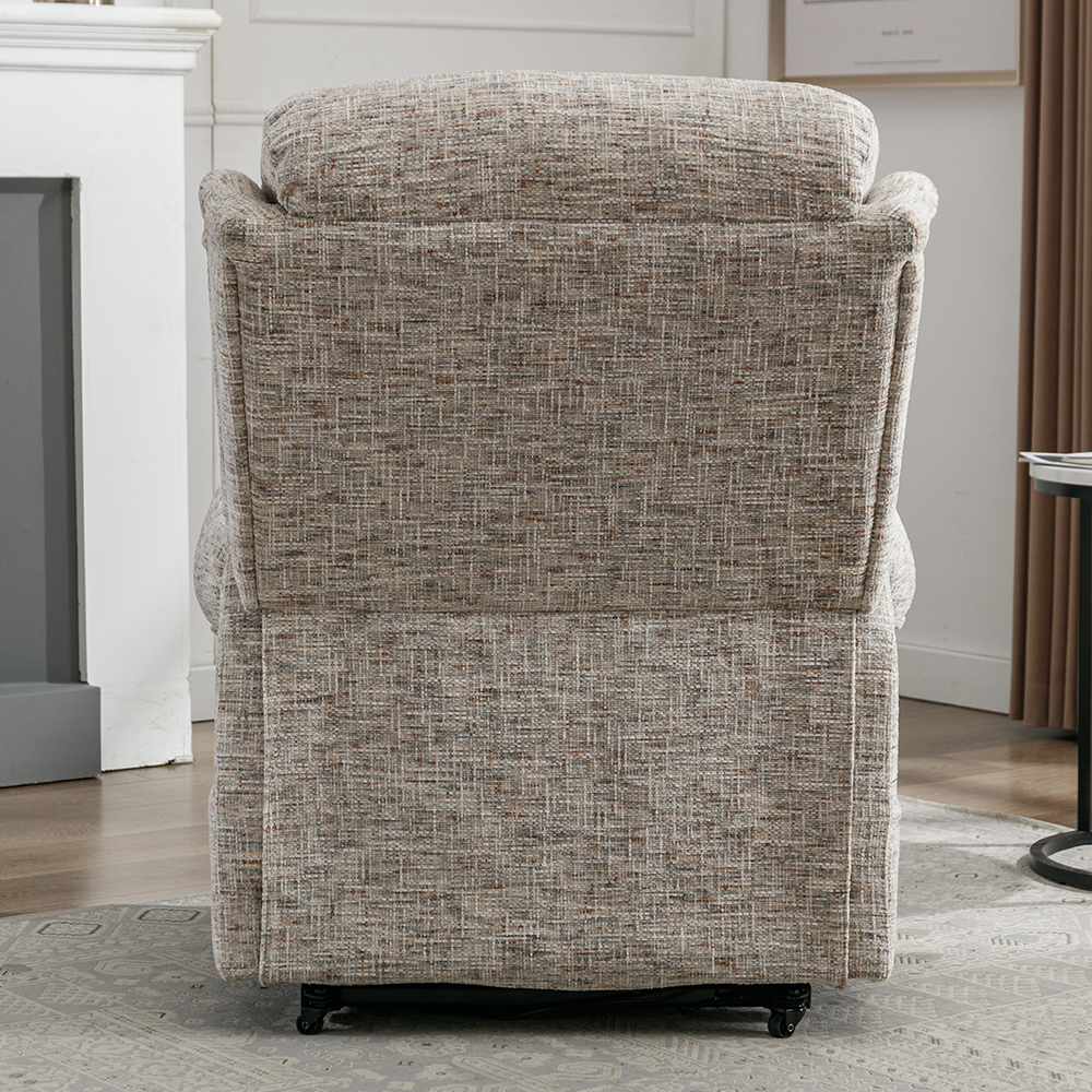 Maspeth Fabric Electric Recliner Chair In Frost
