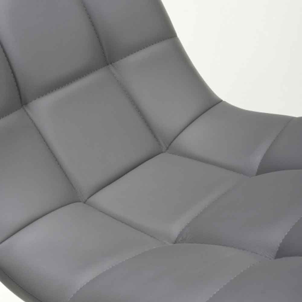 Massa Grey Faux Leather Dining Chairs In Pair