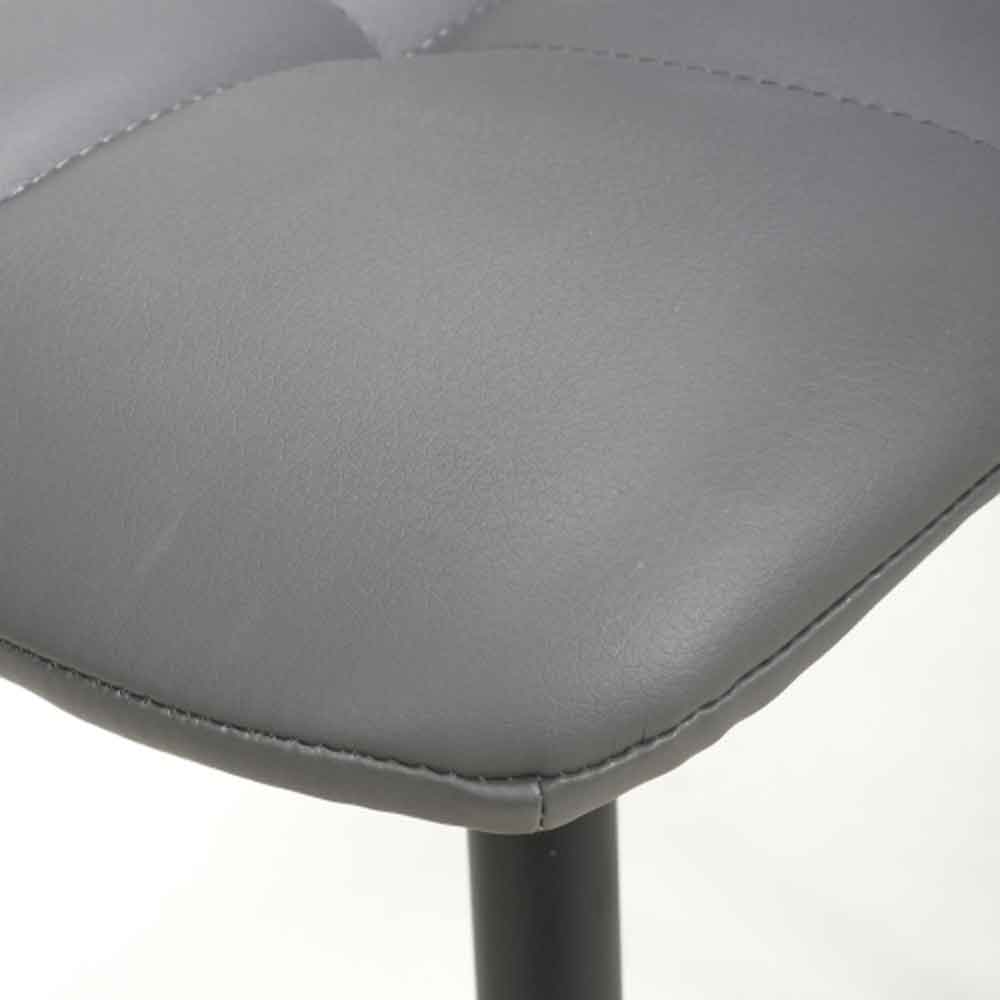 Massa Grey Faux Leather Dining Chairs In Pair
