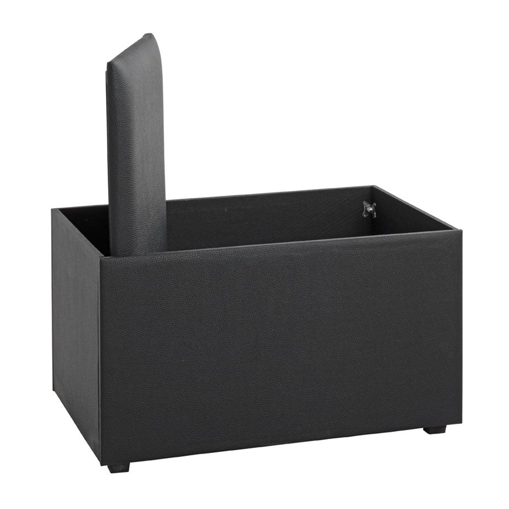 Massillon Large Fabric Storage Ottoman In Black