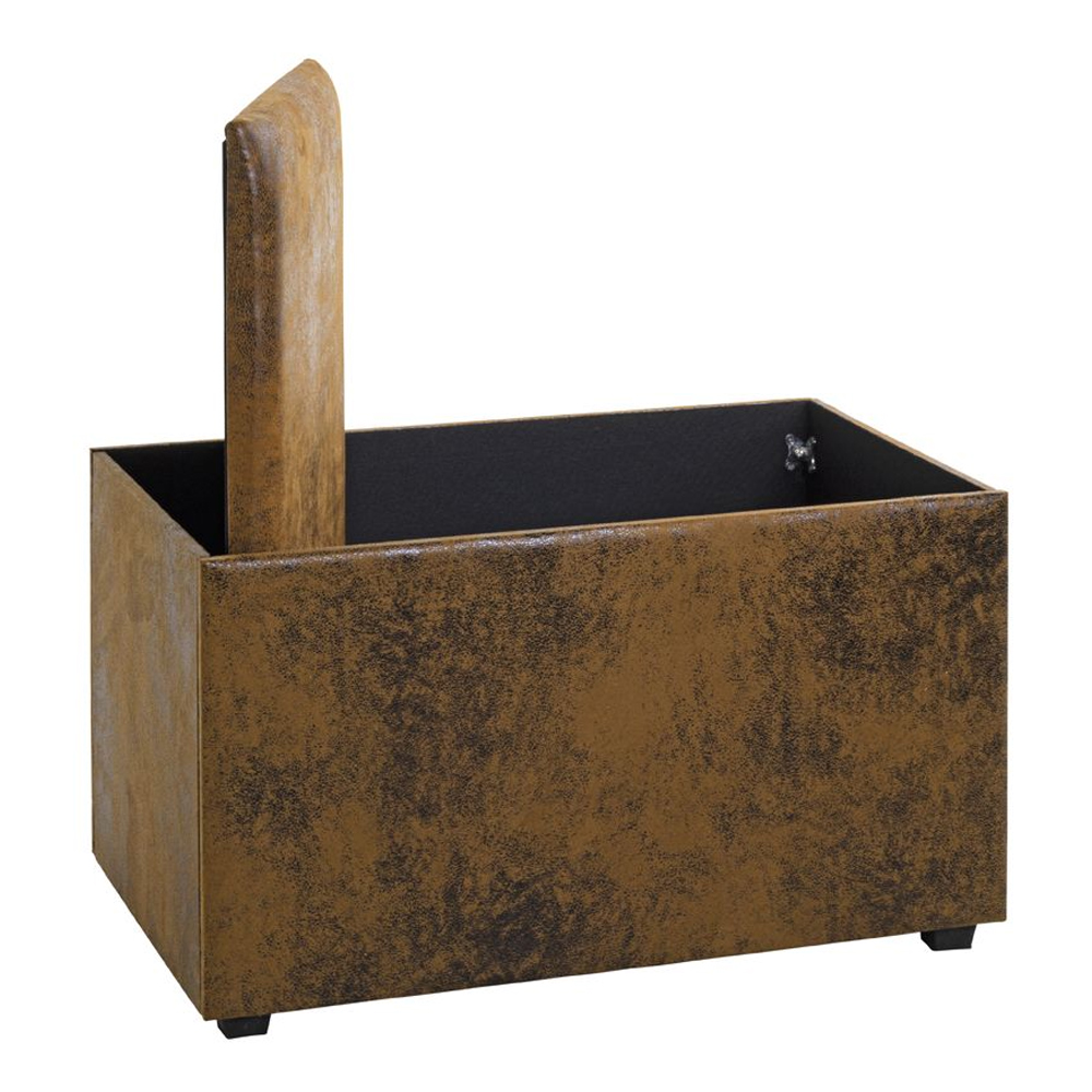 Massillon Large Fabric Storage Ottoman In Vintage Brown