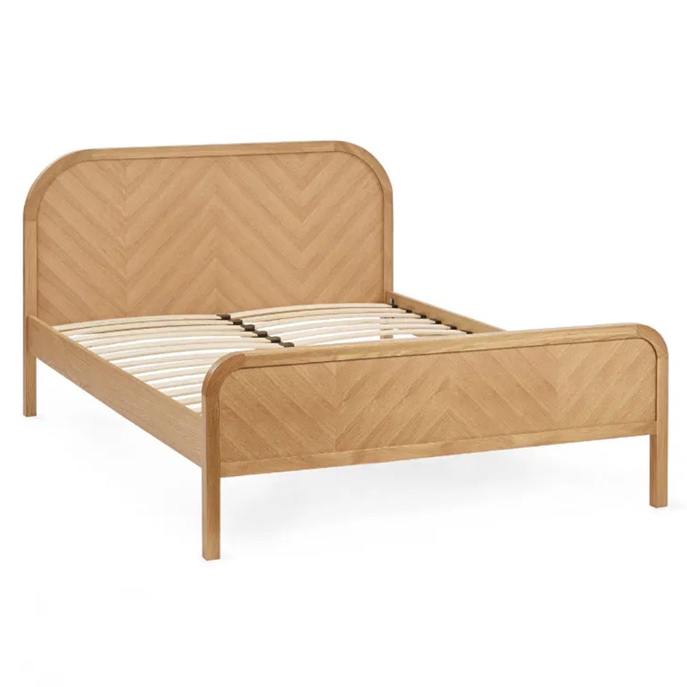 Massillon Wooden King Size Bed in Oak