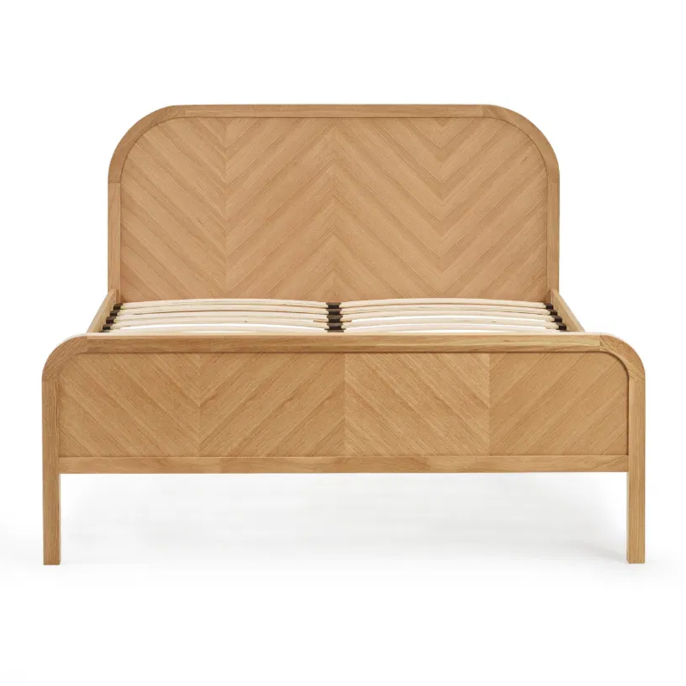 Massillon Wooden King Size Bed in Oak