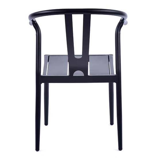 Cortano Outdoor Aluminium Side Chair In Black