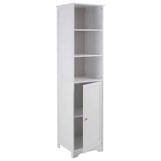 Matar Wooden Storage Cabinet With 1 Door In White