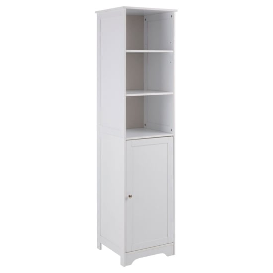 Product photograph of Matar Wooden Storage Cabinet With 1 Door In White from Furniture in Fashion