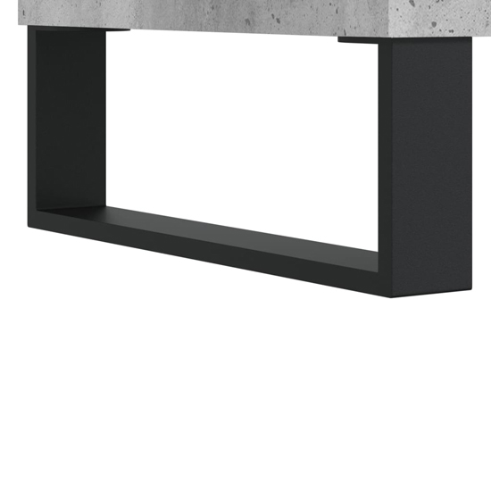 Mateo Wooden TV Stand With 3 Flap Doors In Concrete Effect