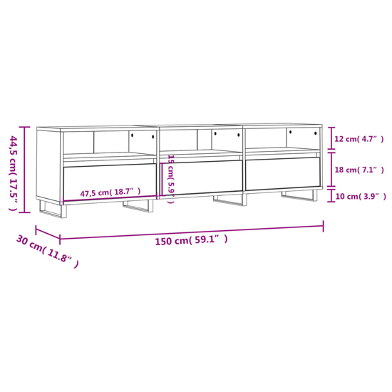 Mateo Wooden TV Stand With 3 Flap Doors In Grey Sonoma Oak