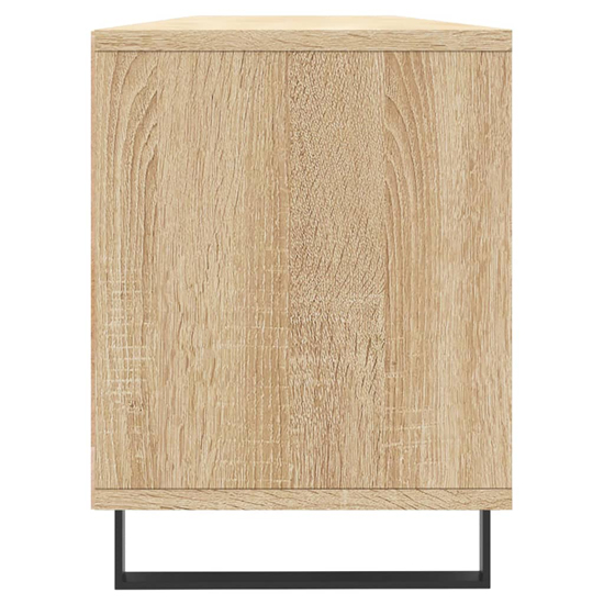 Mateo Wooden TV Stand With 3 Flap Doors In Sonoma Oak