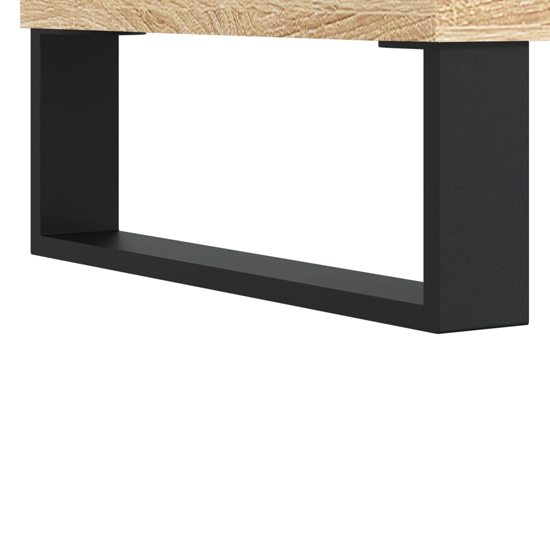 Mateo Wooden TV Stand With 3 Flap Doors In Sonoma Oak