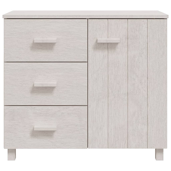 Matia Pinewood Sideboard With 1 Door 3 Drawers In White_5