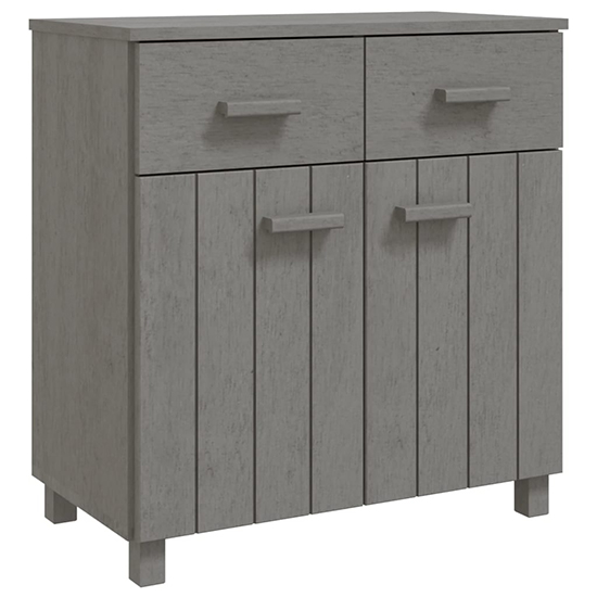 Matia Pinewood Sideboard With 2 Doors 2 Drawers In Light Grey_3