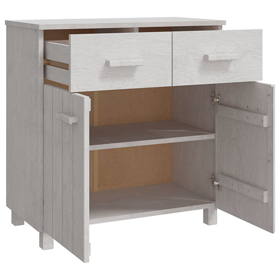 Matia Pinewood Sideboard With 2 Doors 2 Drawers In White_4