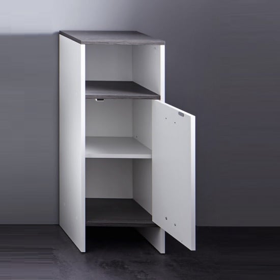 Matis Modern Bathroom Cabinet In White And Smoky Silver_2