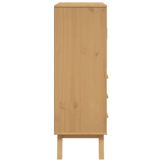 Matlock Wooden Highboard With 3 Drawers In Brown