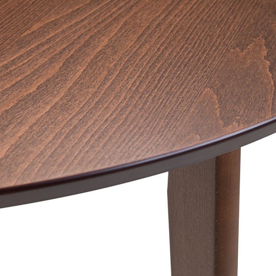 Faber Wooden Round Dining Table In Walnut Effect_4