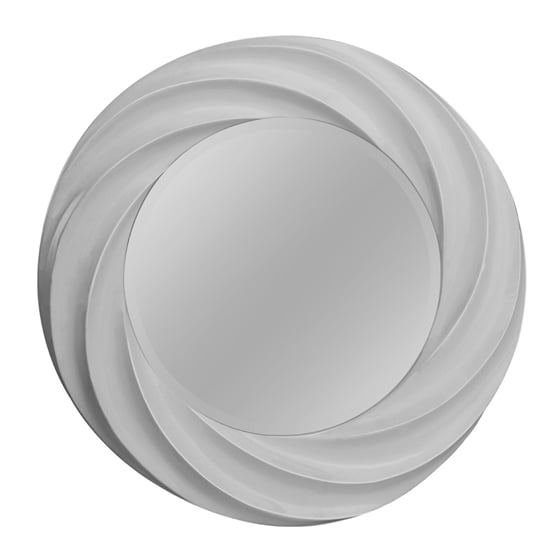 Mattidot Round Wall Mirror In Grey