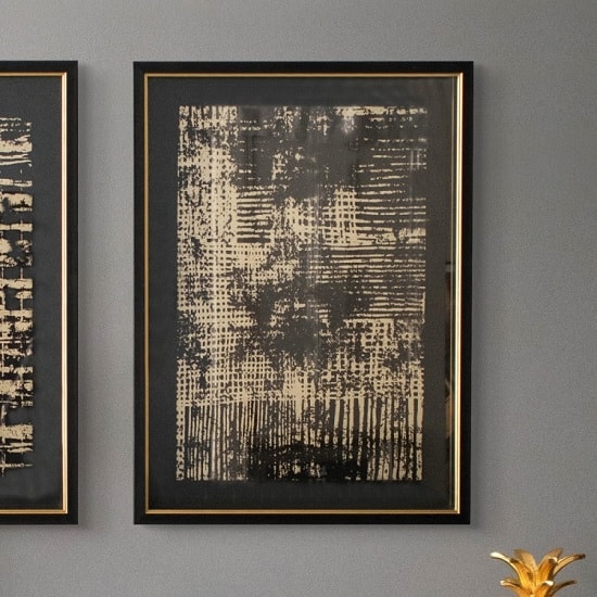 Mattis Fine Print Framed Wall Art In Black Satin
