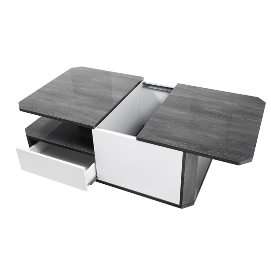 Mattis Wooden Storage Coffee Table In Gloss Grey Oak And White_3
