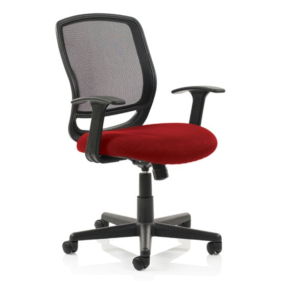 Product photograph of Mave Task Black Back Office Chair With Bergamot Cherry Seat from Furniture in Fashion