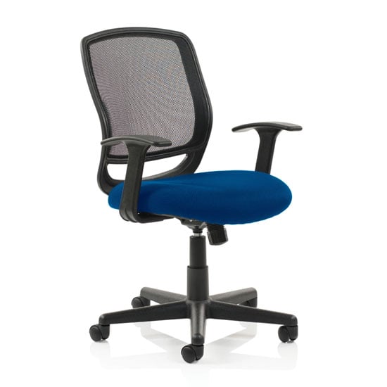 Product photograph of Mave Task Black Back Office Chair With Stevia Blue Seat from Furniture in Fashion