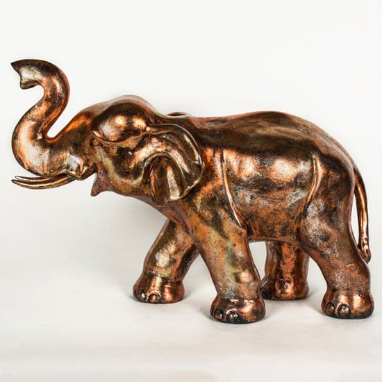 Product photograph of Maverick Metal Elephant Figurine Sculpture In Antique Bronze from Furniture in Fashion