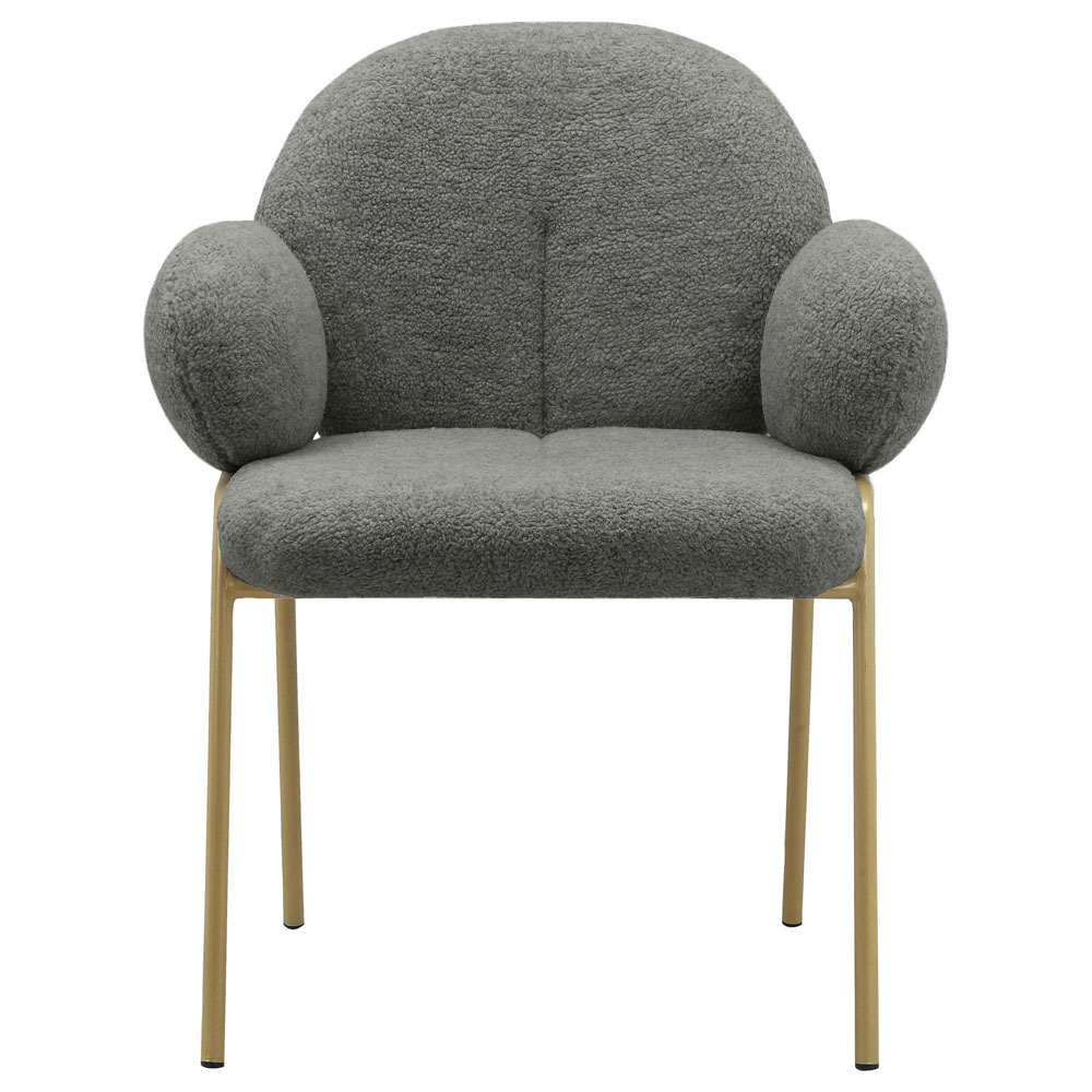 Mavero Dark Grey Fabric Dining Chairs in Pair