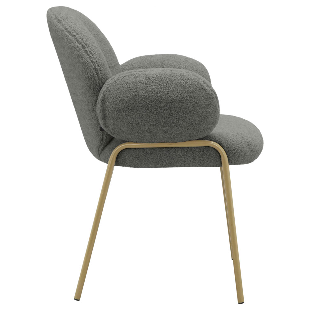 Mavero Dark Grey Fabric Dining Chairs in Pair
