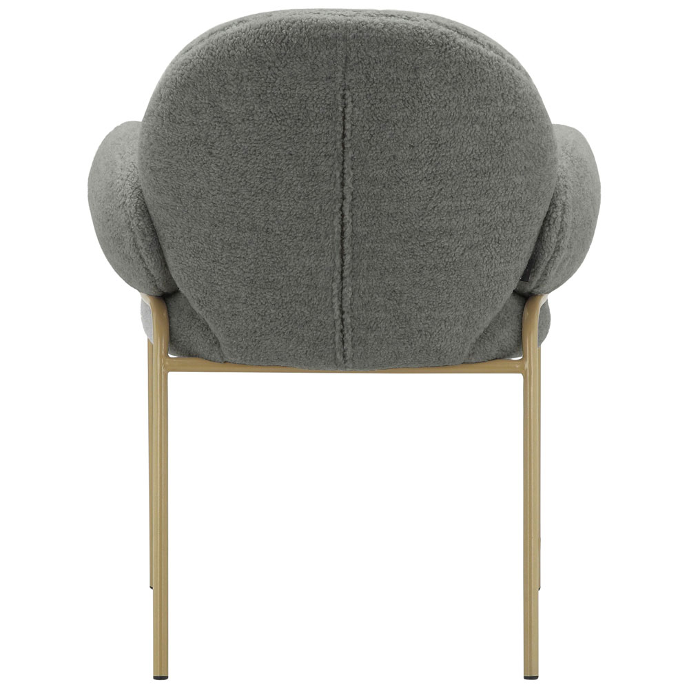 Mavero Dark Grey Fabric Dining Chairs in Pair