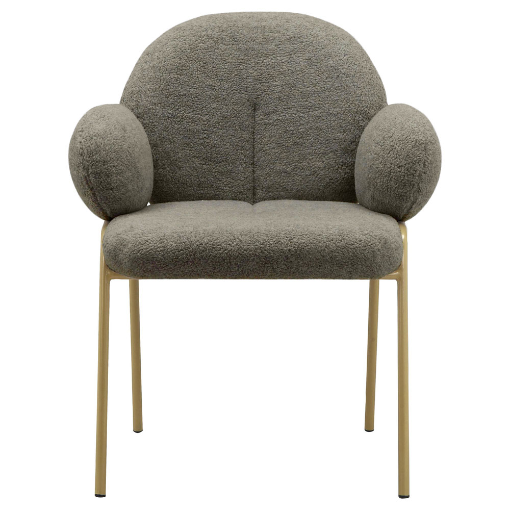 Mavero Mink Brown Fabric Dining Chairs in Pair
