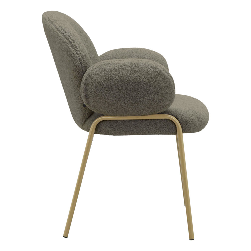 Mavero Mink Brown Fabric Dining Chairs in Pair