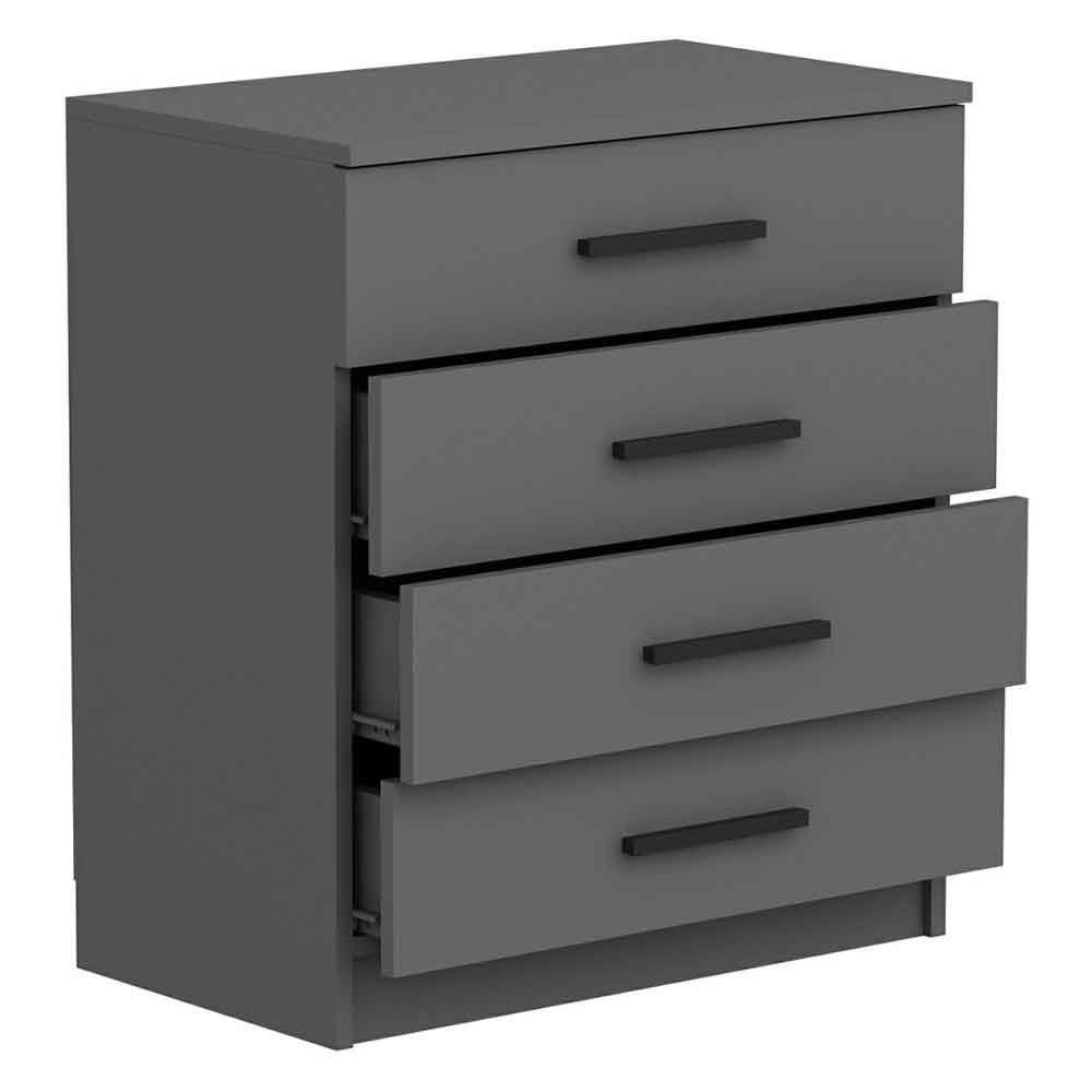 Mavero Wooden Chest of 4 Drawers in Anthracite