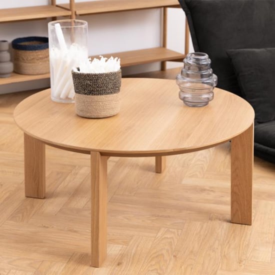 Product photograph of Maxims Wooden Coffee Table Round In Matt Oak from Furniture in Fashion