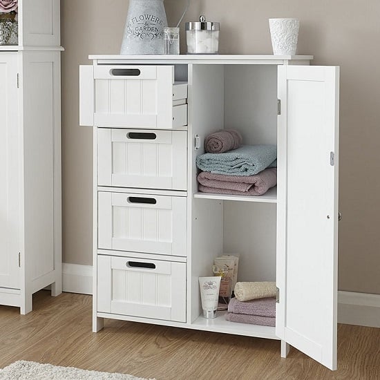 Catford Wooden Bathroom Storage Unit Furniture in Fashion