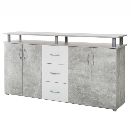 Maximo Sideboard In Structured Concrete And White_2
