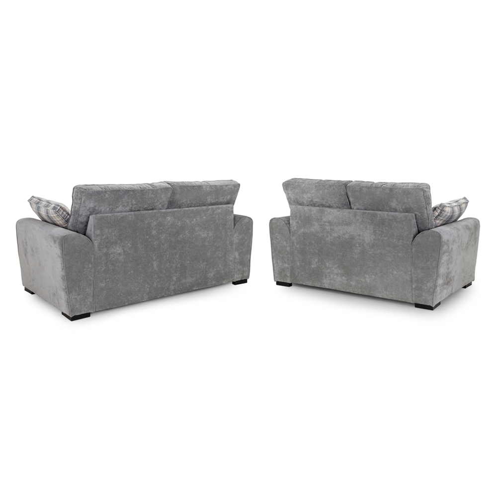 Maxton Fabric 3+2 Seater Sofa Set In Grey