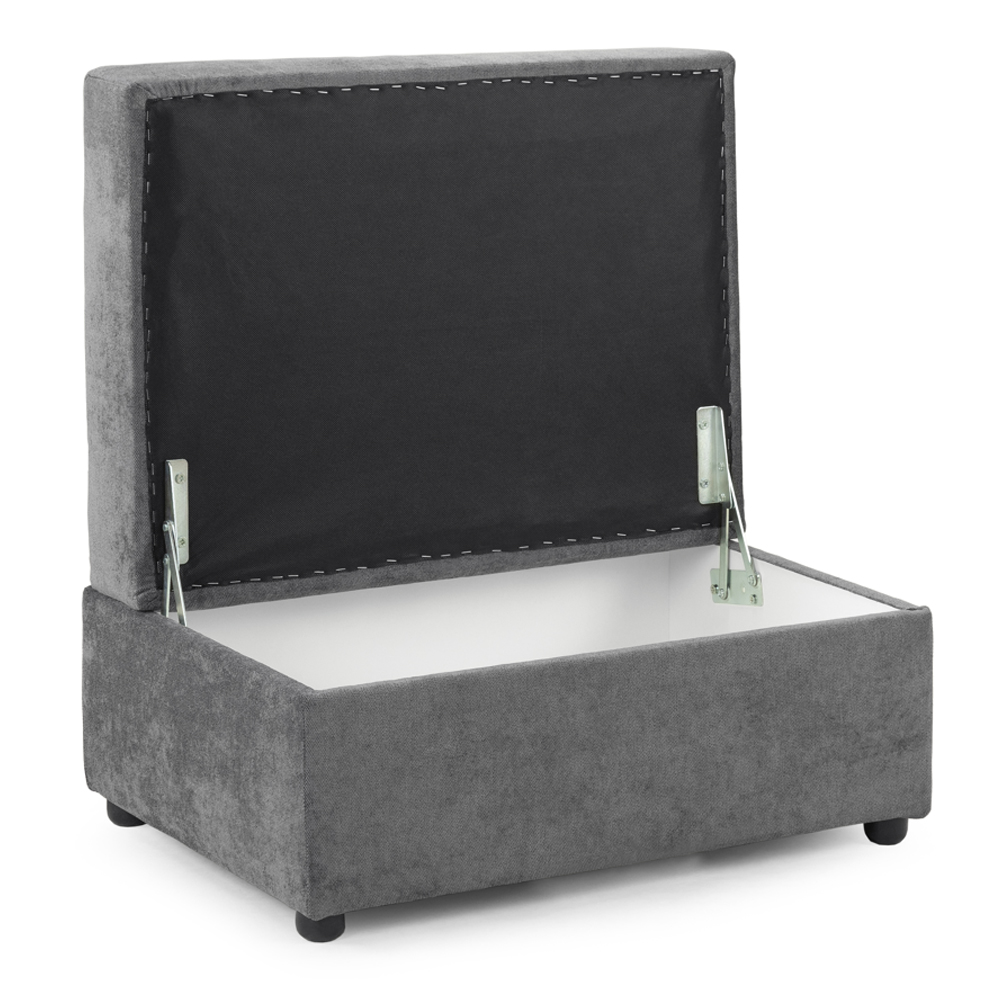 Maxton Fabric Foot Stool In Grey