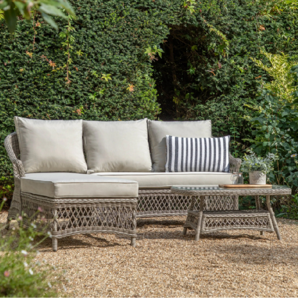 Maxton Outdoor Rattan Lounge Set With Coffee Table In Stone_Discontinued