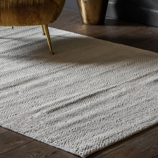 Read more about Maydon rectangular fabric rug in cream