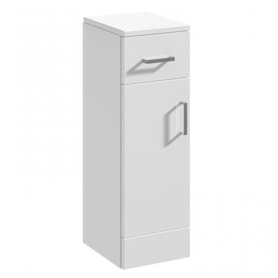 Mayetta 30cm Bathroom Cupboard Unit In Gloss White Furniture in Fashion