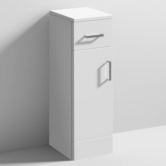 Product photograph of Mayetta 30cm Bathroom Cupboard Unit In Gloss White from Furniture in Fashion