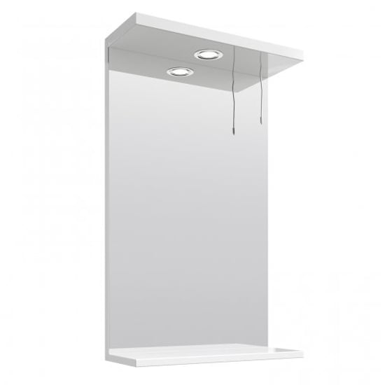 Mayetta 45cm Bathroom Mirror In Gloss White Frame With LED_2