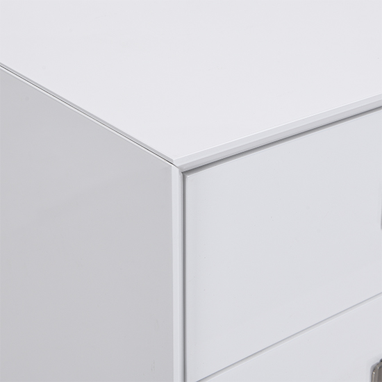 Mayfair High Gloss Bedside Cabinet With 2 Drawers In White