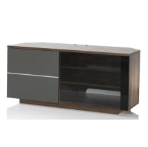 Mayfair Corner Tv Cabinet In Walnut And Grey Gloss With 2 Doors Mayfair Corner Tv Cabinet In Walnut And Grey Gloss With 2 Doors