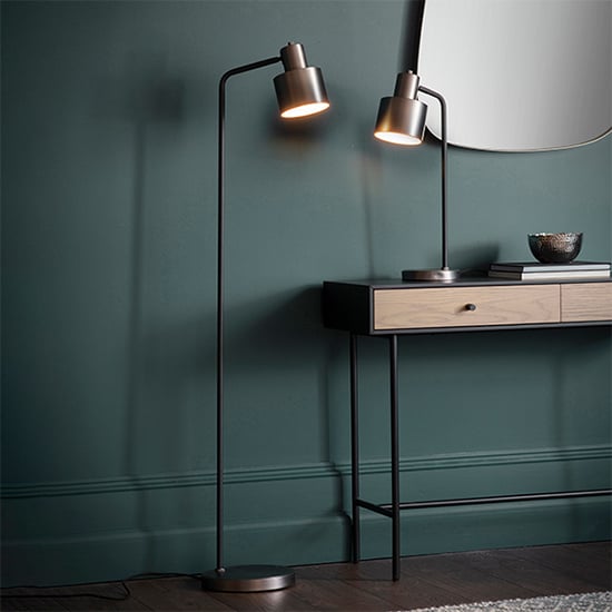 Mayfield Task Table Lamp In Brushed Silver And Matt Black_4