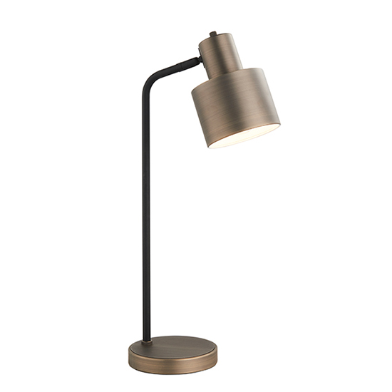 Photo of Mayfield task table lamp in dark bronze and matt black