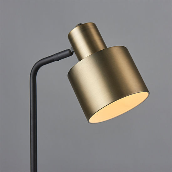 Mayfield Task Table Lamp In Matt Antique Brass And Matt Black